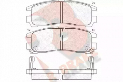 R BRAKE rb1192 -  Комплект тормозных колодок, дисковый тормоз